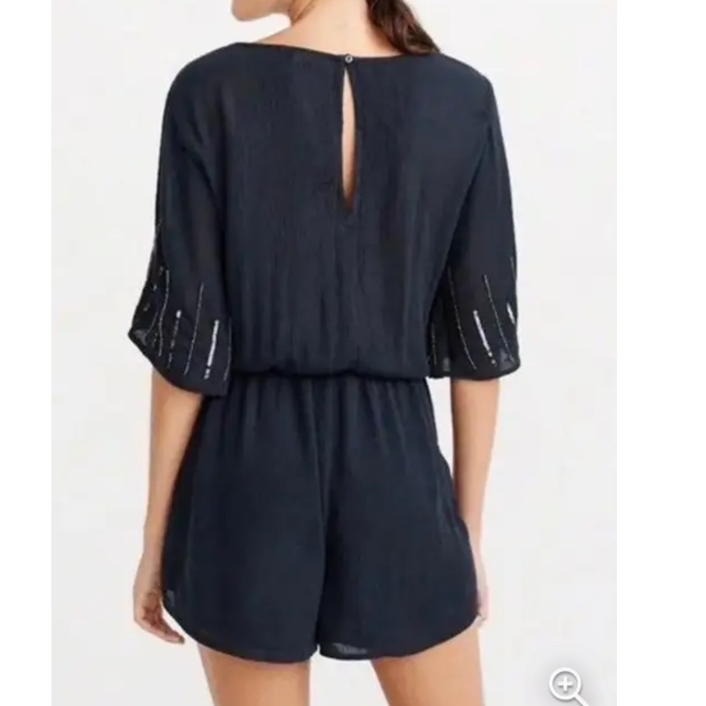 Abercrombie & Fitch Black Sequined Romper Size XS - Picture 2 of 6